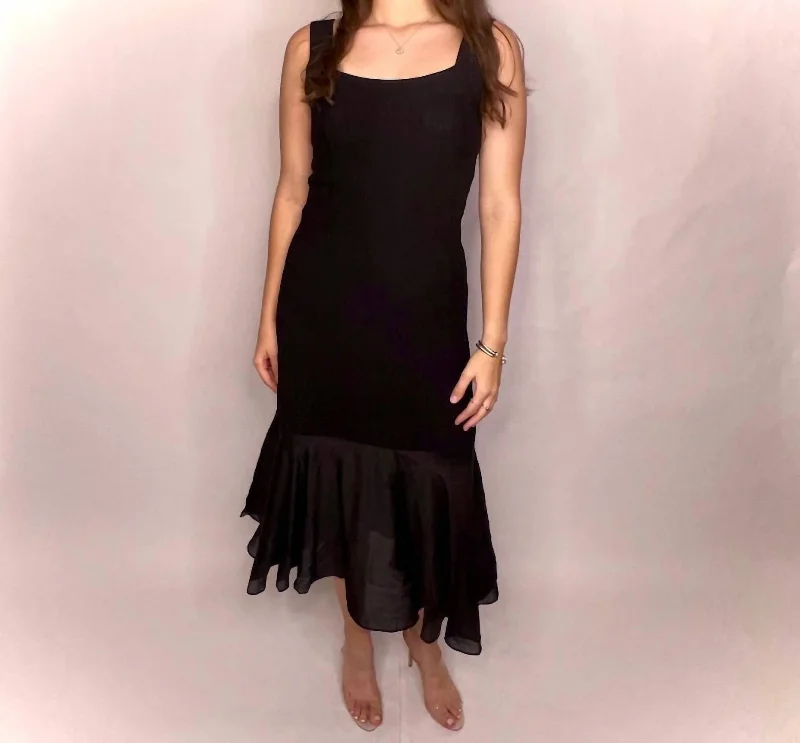Sela Dress In Black Silk unclassified dresses