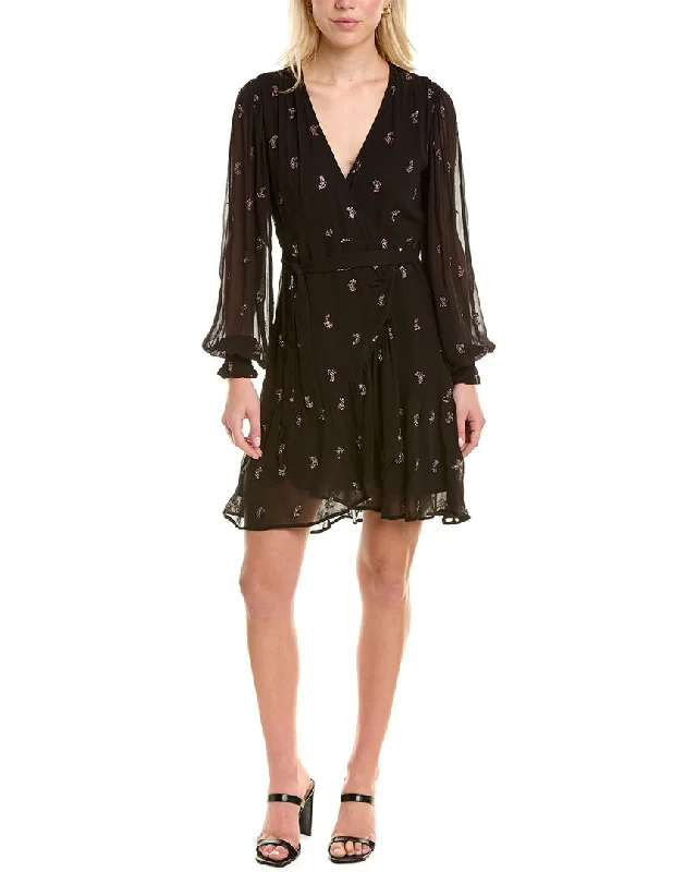 AllSaints Fina Wrap Dress Beaded unclassified dresses