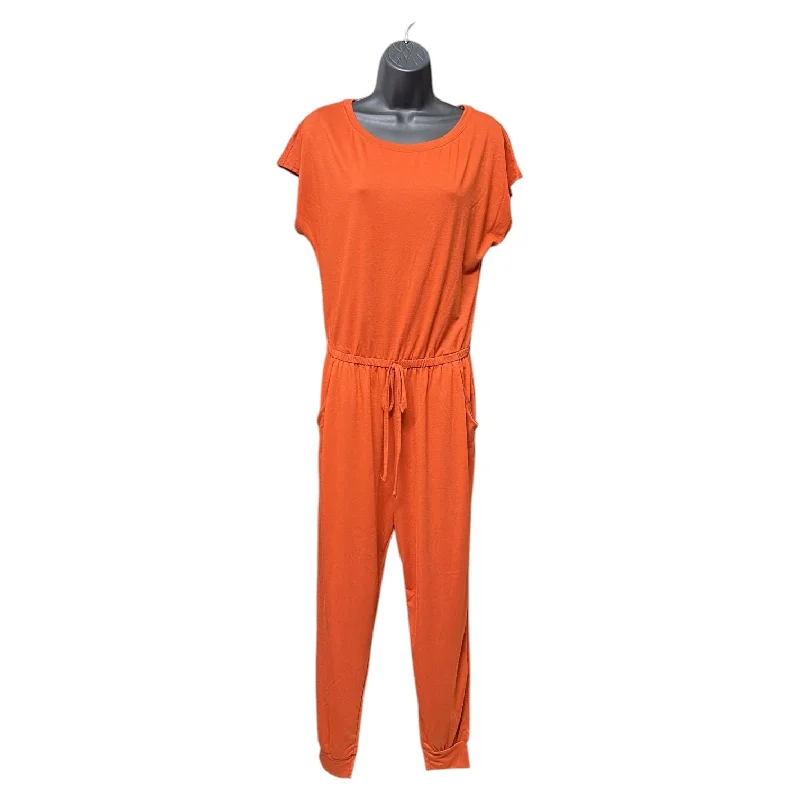 Jumpsuit By Pretty Garden In Orange, Size: S Vacation unclassified dresses