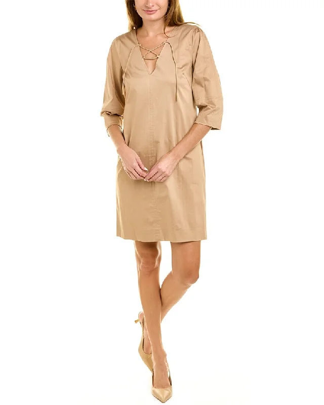 Elie Tahari Tie Up Poplin Dress Trendy unclassified dresses