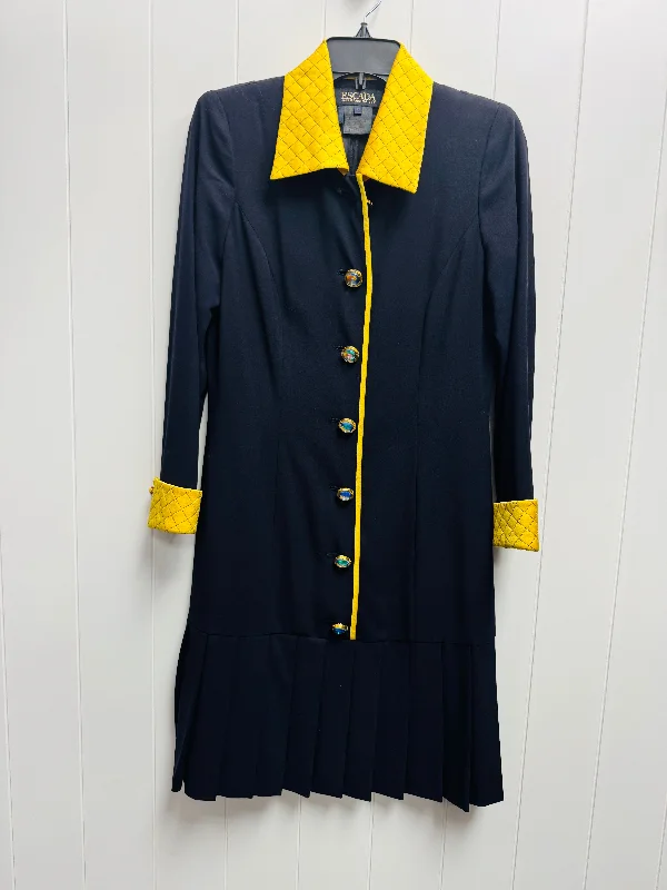Dress Designer By Escada In Black & Yellow, Size: Xs Fashionable unclassified dresses