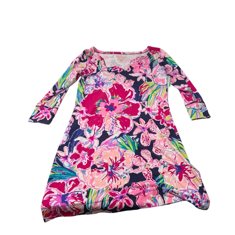 Dress Designer By Lilly Pulitzer In Blue & Pink, Size: S High-end unclassified dresses