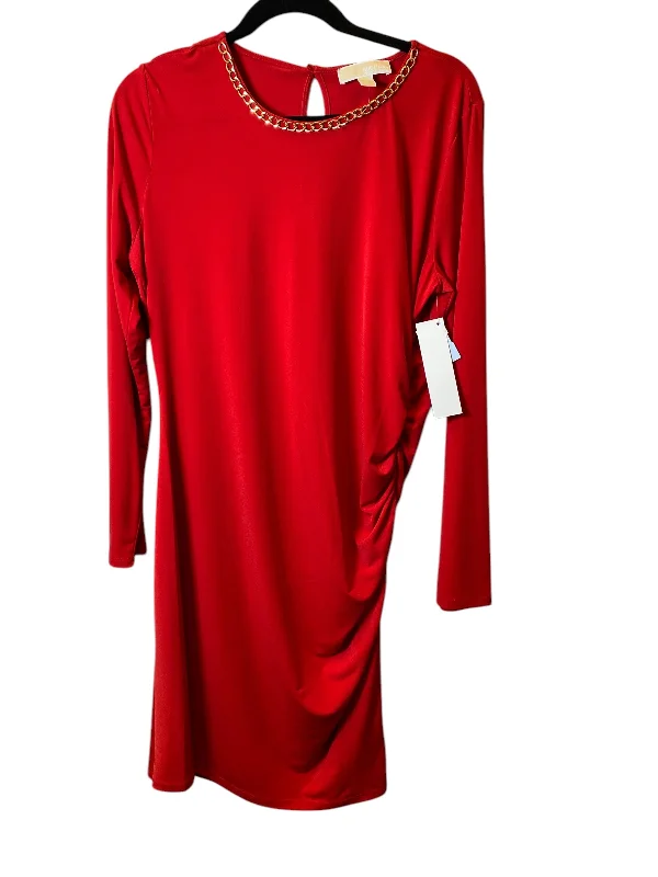 Dress Designer By Michael Kors In Red, Size: Xl Budget-friendly unclassified dresses