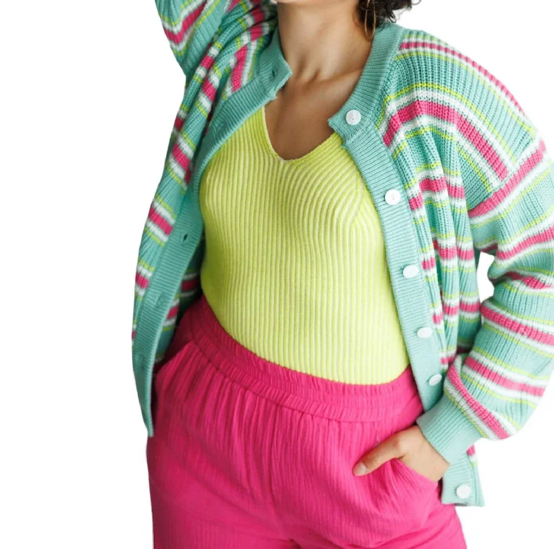Cleore Knitted Carigan In Pistache H&M sweaters