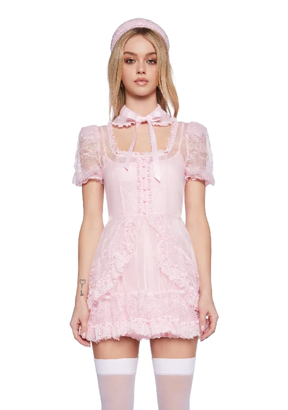 Pretty Imperfect Mini Dress- Pink Shein mini dresses