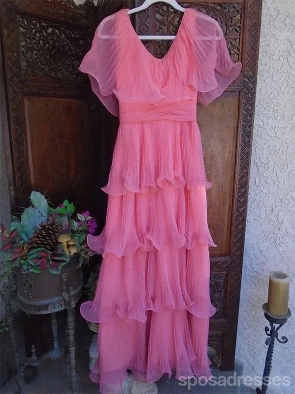Pretty Pink A-line Maxi Long Party Prom Dresses Ideas,Evening Gowns,13640 Prom maxi dresses