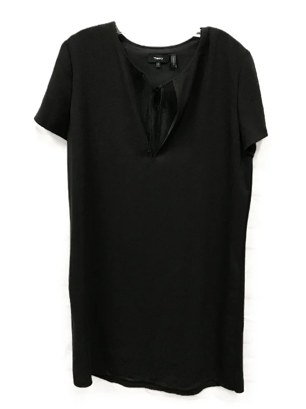 Black Dress Casual Short By Theory, Size: 10--Elegant Mini Skirt