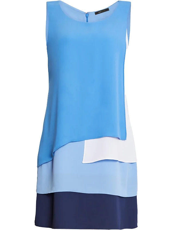 Haley Womens Tiered Cocktail Mini Dress--Mini Skirt Trendy