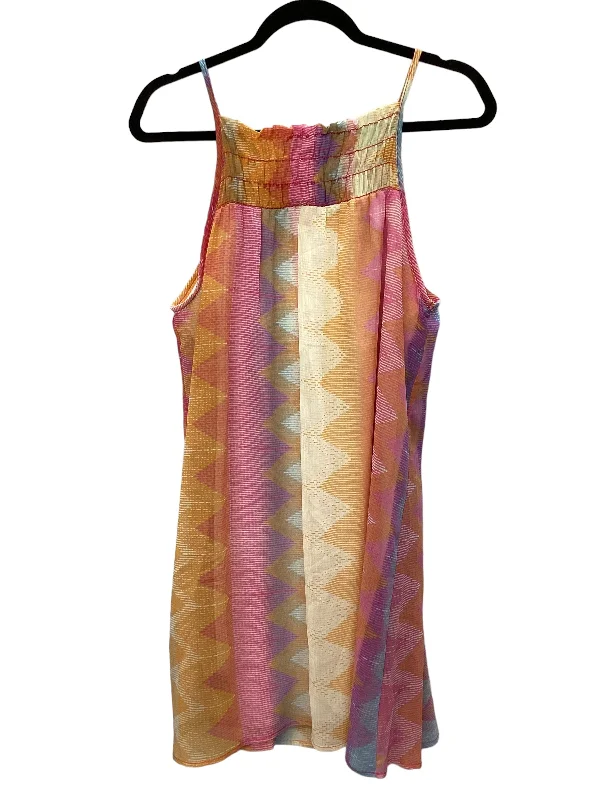 Multi-colored Dress Casual Short Sage, Size M--Ripped Denim Skirt