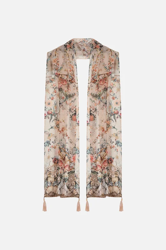 LONG SCARF ROSE GARDEN REVOLUTION Cotton Maxi Skirt