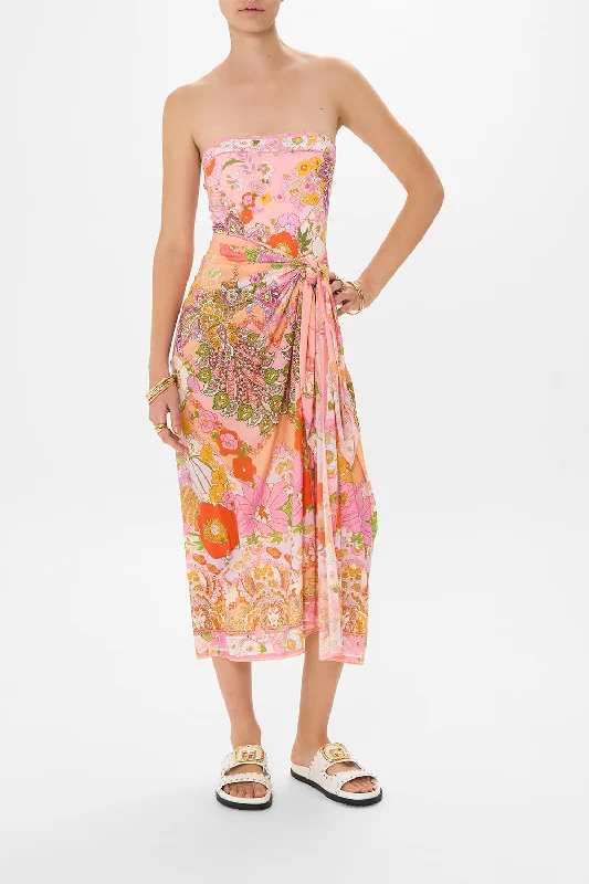 LONG SARONG CLEVER CLOGS High-Waisted Maxi Skirt