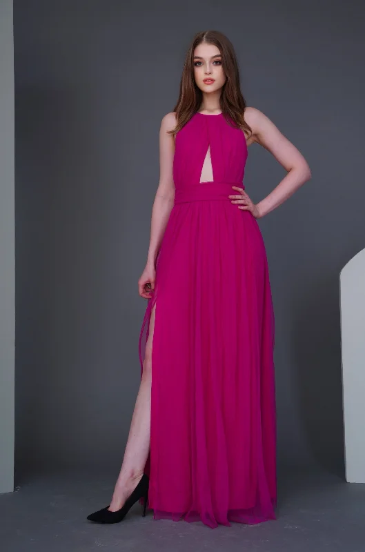 Alicia Bright Pink Maxi Dress Comfortable Long Skirt