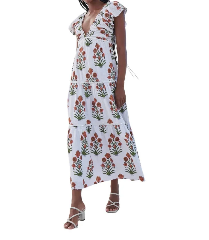Sallyann Maxi Dress In Poppy Fields Soft Maxi Skirt