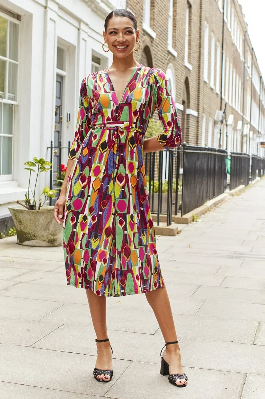 Amy Midi Dress - Orion Green Trendy Midi Skirt